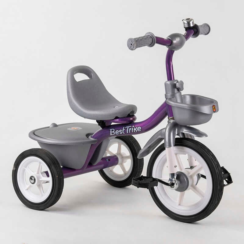 Picture of Велосипед 3-х колісний BS-4298 "Best Trike" (1) гумові колеса, переднє d = 10 '', заднє d = 8 '', дзвіночок, 2 кошики, в коробці