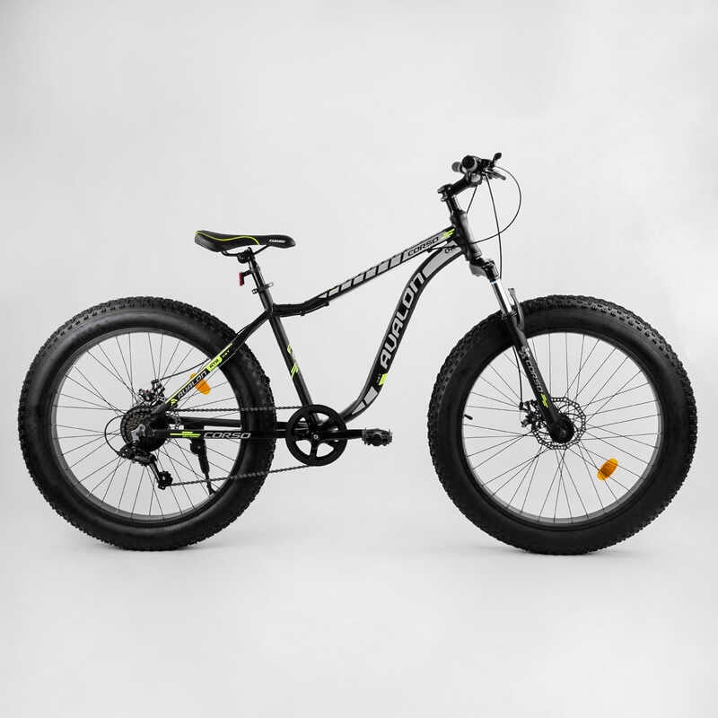 Picture of Велосипед Спортивний CORSO «Avalon» 26" дюймів 27005 (1) ФЕТБАЙК, рама алюмінієва, обладнання Shimano 7 швидкостей, зібраний на 75%