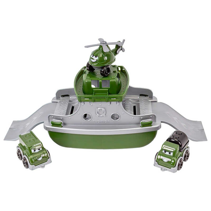 Picture of гр Іграшка "Військовий транспорт" 9369 (6) "Technok Toys" військовий човен, 2 машинки, гелікоптер