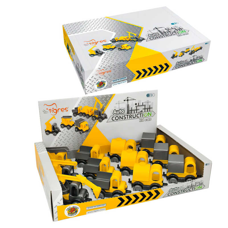 Picture of гр Авто "Kids cars" (БУДІВЕЛЬНИЙ) 39244 ЦІНА ЗА 12 ШТУК У БЛОЦІ (12) "Tigres", в коробці