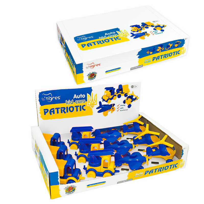 Picture of гр Авто "Kids cars" (ПАТРІОТИЧНИЙ) 39244 ЦІНА ЗА 12 ШТУК У БЛОЦІ (12) "Tigres", в коробці