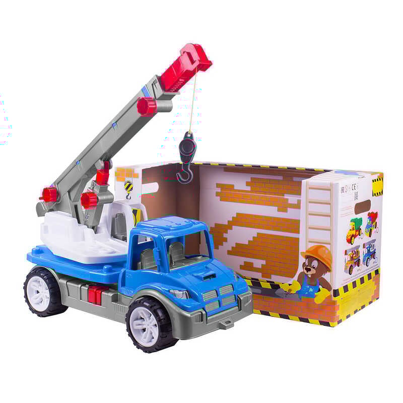 Picture of гр Машина "Автокран" 3893 (4) колір синій "Technok Toys" в коробці