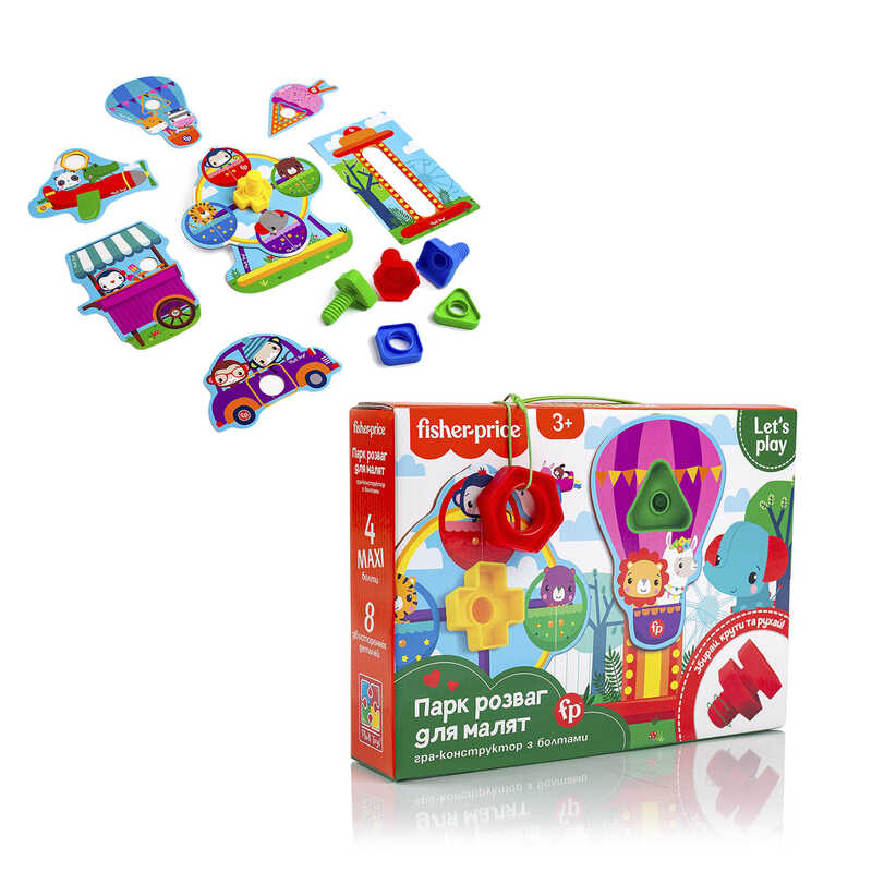 Picture of гр Конструктор Fisher-Price "Парк розваг для малят" VT2905-21 (12) "Vladi Toys", 13 деталей, 4 болтика, 4 гайки
