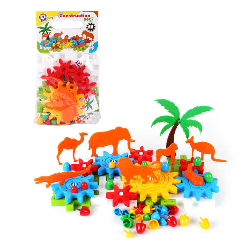 Picture of гр Іграшка "Конструктор" 3749 (18) "Technok Toys" 66 деталей, фігурки тварин, в пакеті