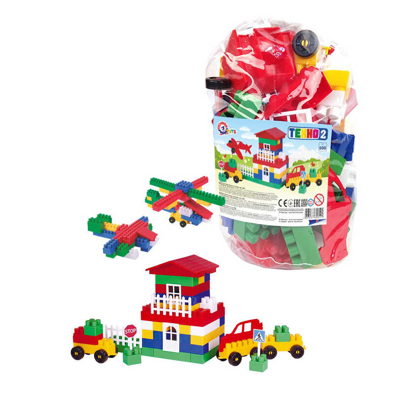 Picture of гр Конструктор №2 0502 (8) "Technok Toys" 100 деталей, в пакеті