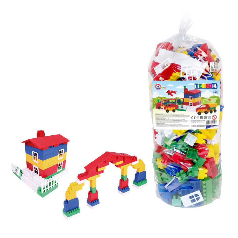 Picture of гр Конструктор №4 0526 (6) "Technok Toys" 190 деталей, в пакеті