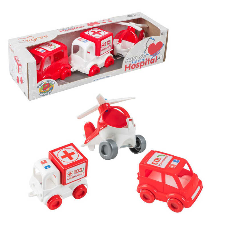 Picture of гр Набір авто "Kids cars" швидка допомога 39549 (32) "Tigres", 3 машинки
