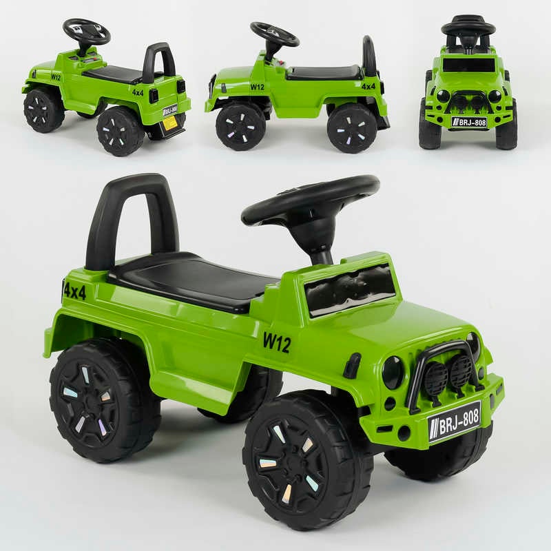 Picture of Машина-Толокар 808 G-8001 JOY (4) колір ЗЕЛЕНИЙ, РОСІЙСЬКІ ПІСНІ, СВІТЛОВІ ефекти, багажник, в коробці