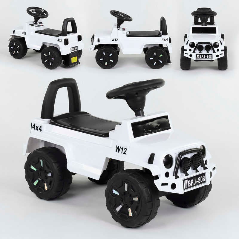 Picture of Машина-Толокар 808 G-8005 JOY (4) колір БІЛИЙ, РОСІЙСЬКІ ПІСНІ, СВІТЛОВІ ЕФЕКТИ, багажник, в коробці